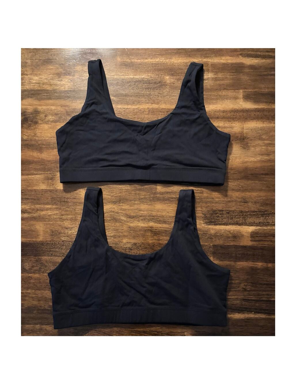 Set of 2 Quince Women’s XL Bralette Pullover Wireless Stretch Organic Cotton